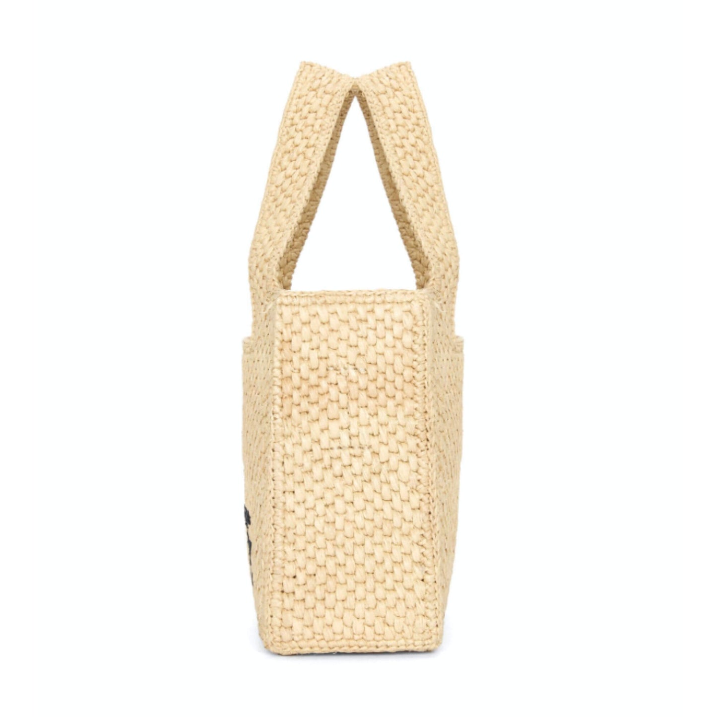 LOEWE NATURAL MINI FONT TOTE IN RAFFIA BAG
