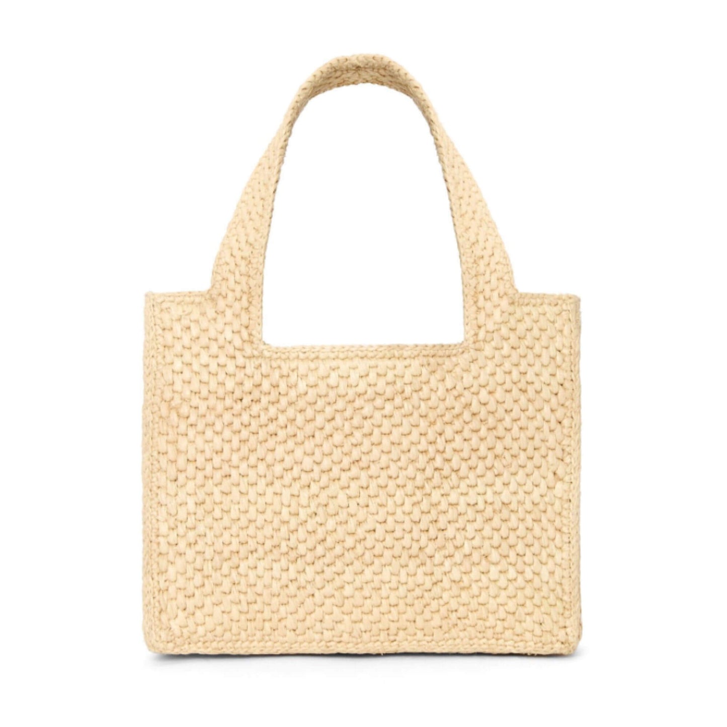 LOEWE NATURAL MINI FONT TOTE IN RAFFIA BAG