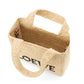 LOEWE NATURAL MINI FONT TOTE IN RAFFIA BAG