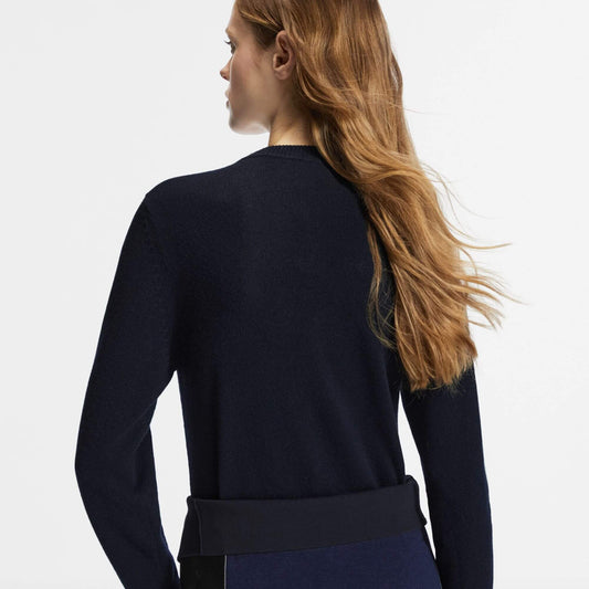 LOUIS VUITTON BLUE CHAIN DETAIL PATCH SWEATER