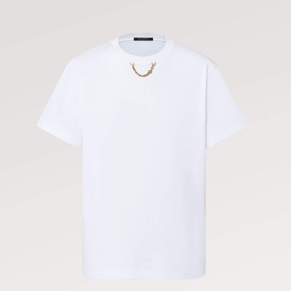 LOUIS VUITTON WHITE CHAIN T-SHIRT