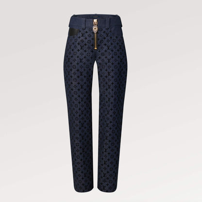 LOUIS VUITTON FLOCKED MONOGRAM JEANS