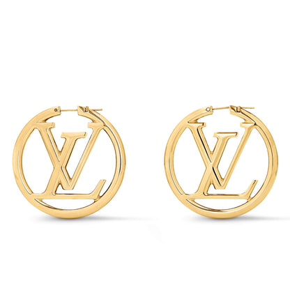 LOUIS VUITTON LOUISE GM HOOP EARRINGS