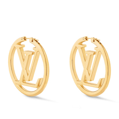 LOUIS VUITTON LOUISE GM HOOP EARRINGS