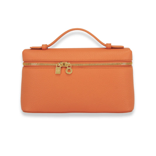 LORO PIANA CINNAMON ORANGE EXTRA POCKET POUCH