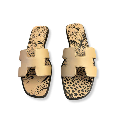 HERMÈS ESTAMPADO ANIMAL ARGILE BEIGE NARANJA