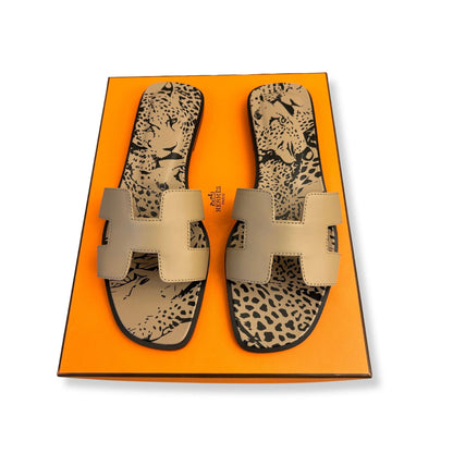 HERMÈS ESTAMPADO ANIMAL ARGILE BEIGE NARANJA