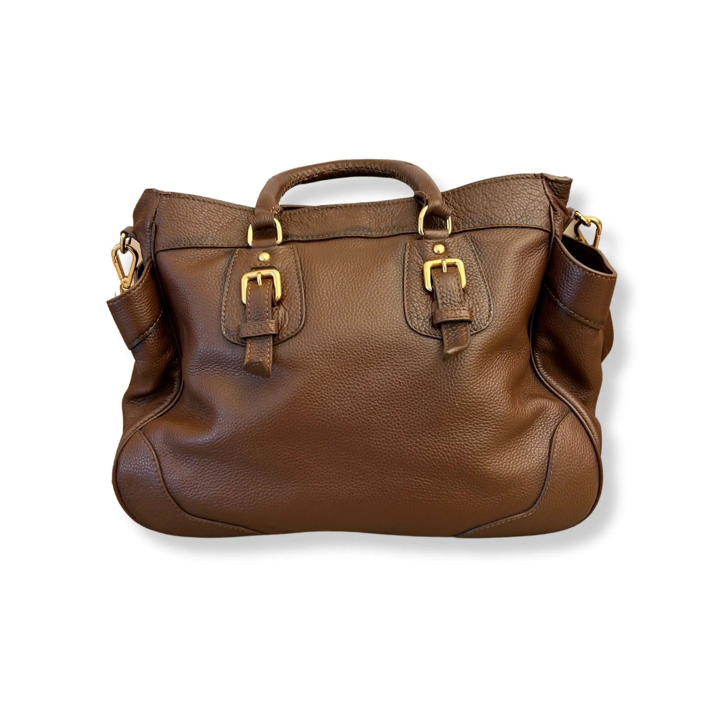 PRADA LEATHER BROWN BAG