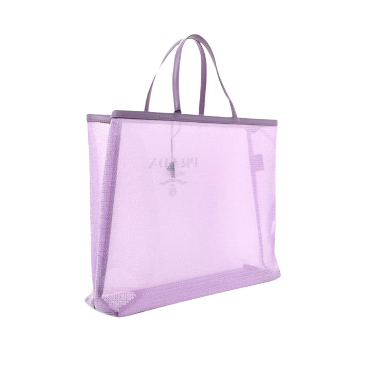 PRADA PURPLE BAG SEQUINS LOGO