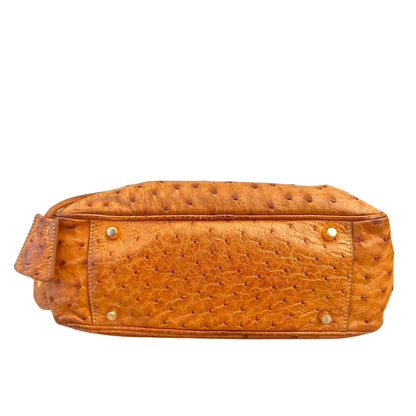 Prada BROWN VINTAGE PROMENADE OSTRICH BAG