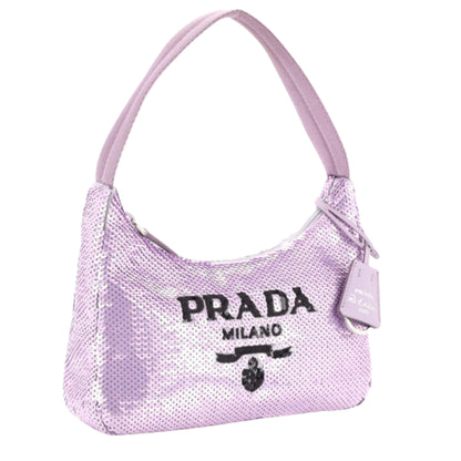 Bolso Prada con lentejuelas moradas, mini edición 2000