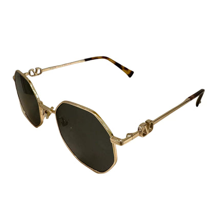 VALENTINO GOLD OCTAGONAL SUNGLASSES