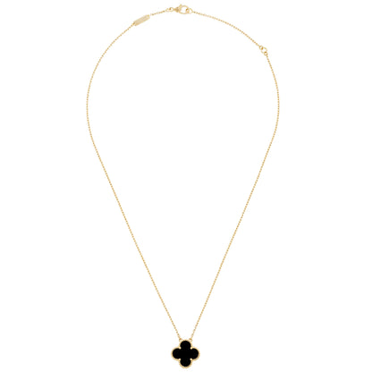 VAN CLEEF & ARPELS GOLD VINTAGE ALHAMBRA NECKLACE