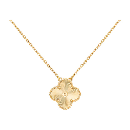 VAN CLEEF & ARPELS GOLD VINTAGE ALHAMBRA NECKLACE