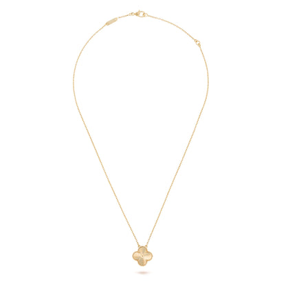 VAN CLEEF & ARPELS GOLD VINTAGE ALHAMBRA NECKLACE