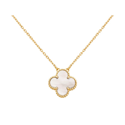 VAN CLEEF & ARPELS GOLD VINTAGE ALHAMBRA NECKLACE