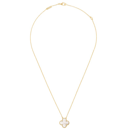 VAN CLEEF & ARPELS GOLD VINTAGE ALHAMBRA NECKLACE