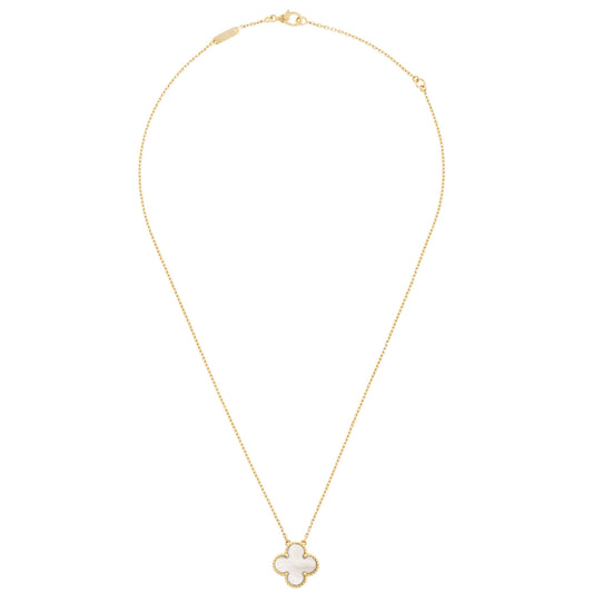 VAN CLEEF & ARPELS GOLD VINTAGE ALHAMBRA NECKLACE