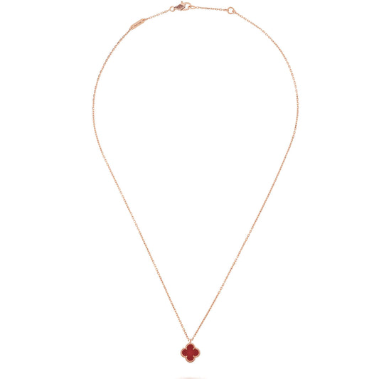 VAN CLEEF & ARPELS ROSE GOLD SWEET ALHAMBRA NECKLACE