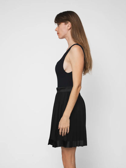 Versace BLACK PLEATED SKIRT