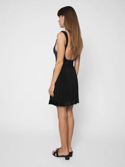 Versace BLACK PLEATED SKIRT