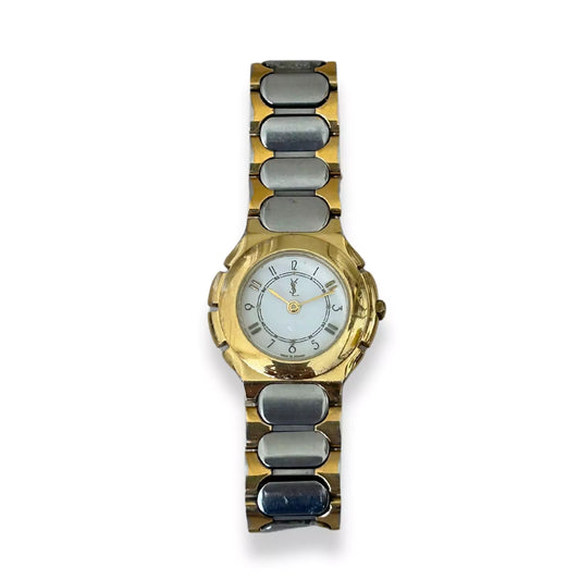 YSL STAINLESS STEEL/ GOLD WATCH