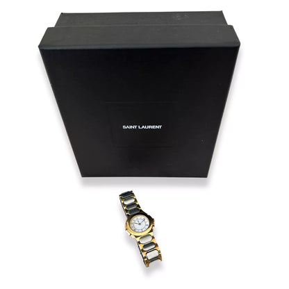 RELOJ DE ACERO INOXIDABLE Y ORO DE Yves Saint Laurent
