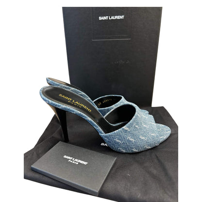 Yves Saint Laurent MULES LA 16 CON ZAPATOS DENIM CASSANDRE