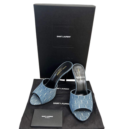 Yves Saint Laurent MULES LA 16 CON ZAPATOS DENIM CASSANDRE