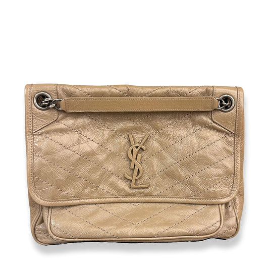 Bolso de hombro beige de Yves Saint Laurent