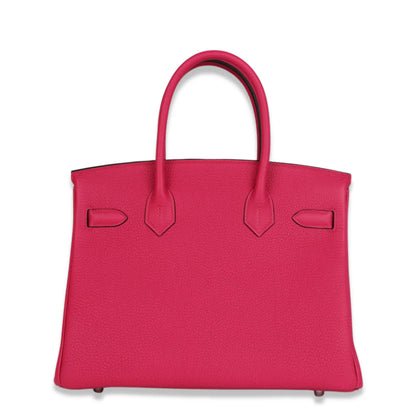 HERMÈS BIRKIN 30 ROSE EXTREME EPSOM LEATHER BAG