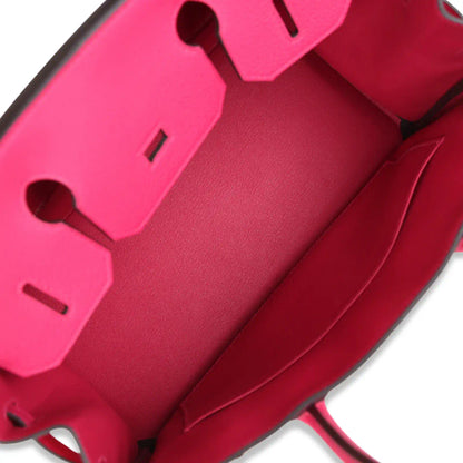 HERMÈS BIRKIN 30 ROSE EXTREME EPSOM LEATHER BAG