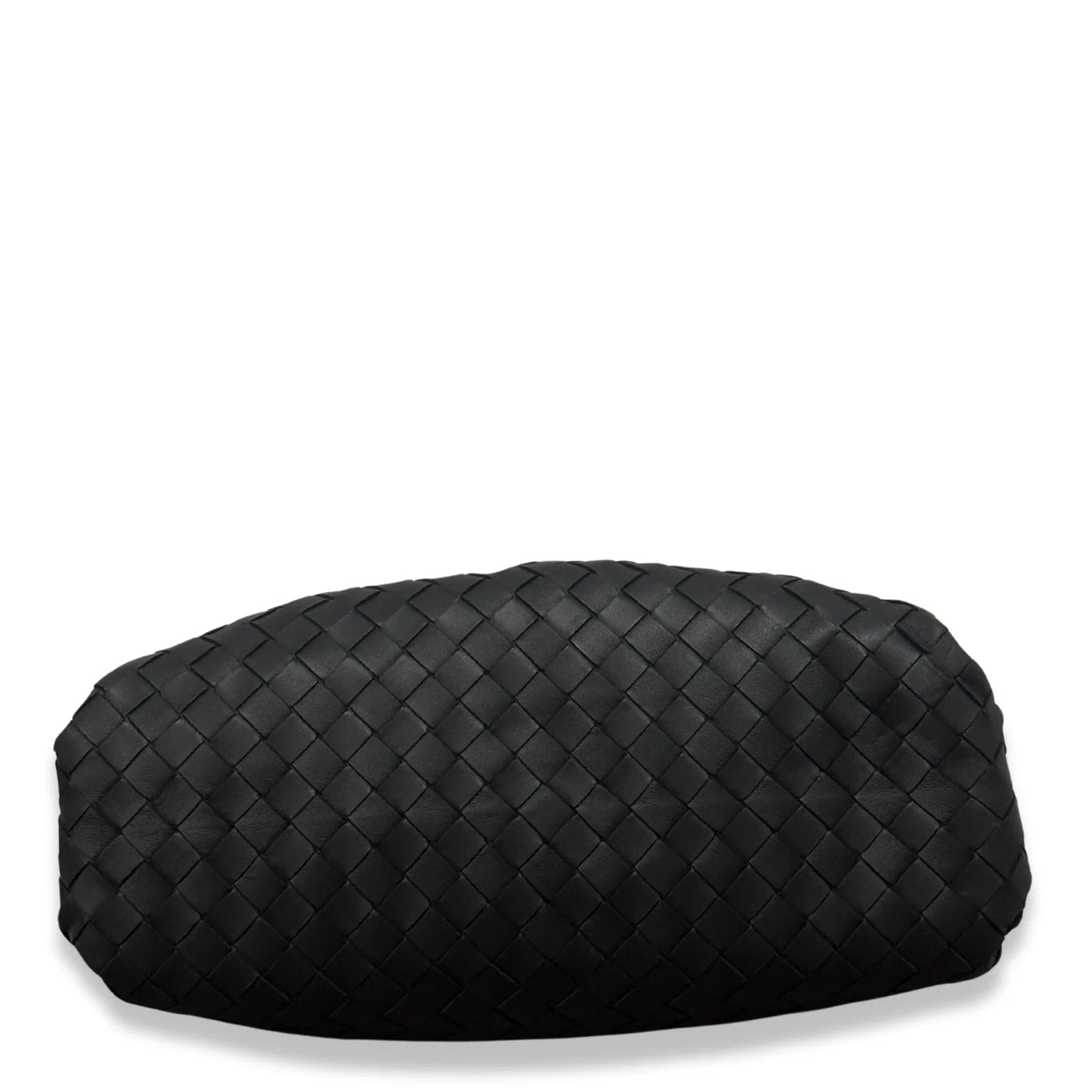 BOTTEGA VENETA BLACK LAMB SKIN TEEN POUCH BAG