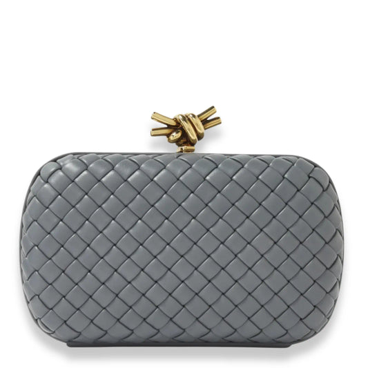 BOTTEGA VENETA GREY MINAUDIERE CLUTCH