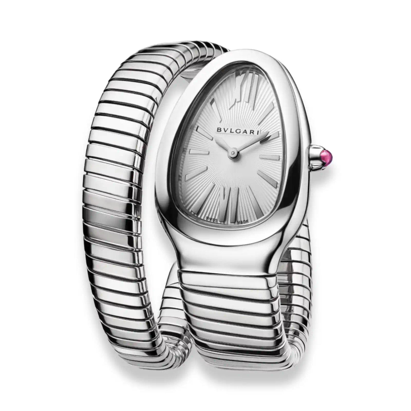 BVLGARI SILVER SERPENTI TUBOGAS WATCH