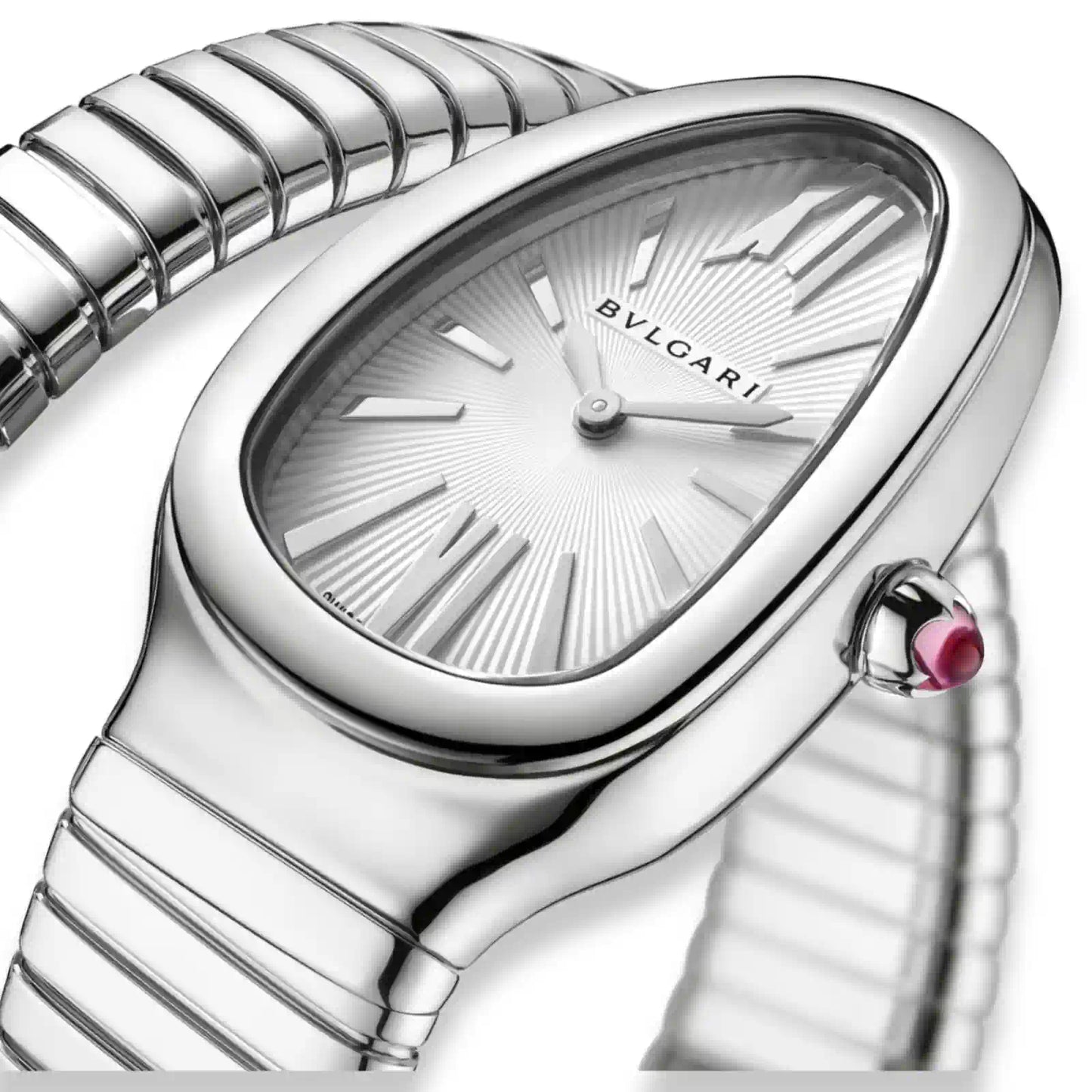 BVLGARI SILVER SERPENTI TUBOGAS WATCH