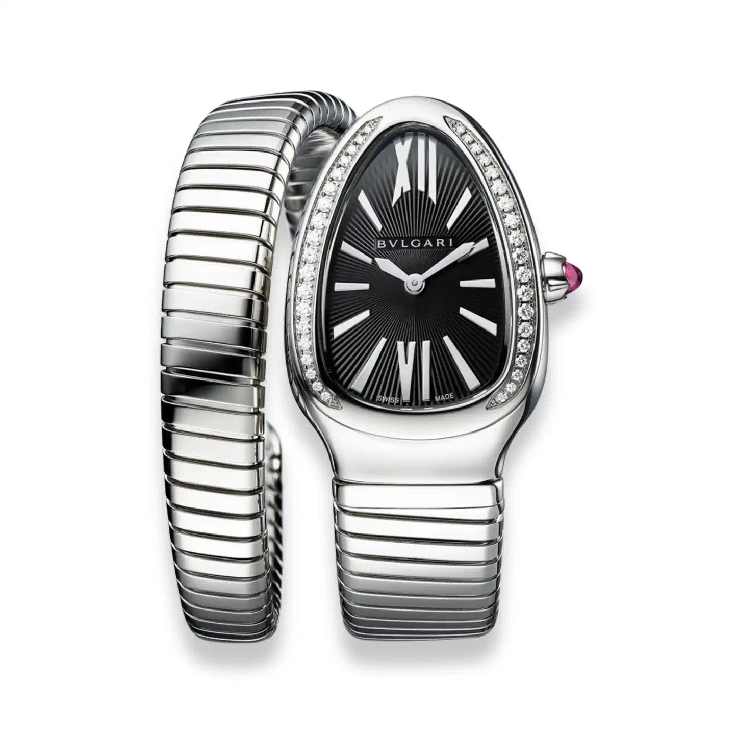 BVLGARI SILVER SERPENTI TUBOGAS WATCH