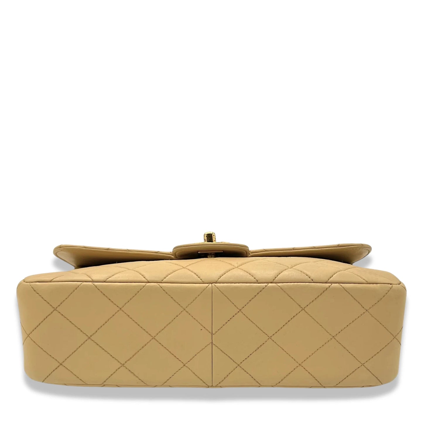 CHANEL BEIGE DOUBLE FLAP SHOULDER BAG