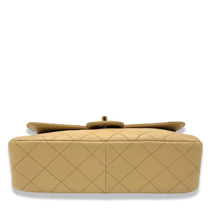 CHANEL BEIGE DOUBLE FLAP SHOULDER BAG