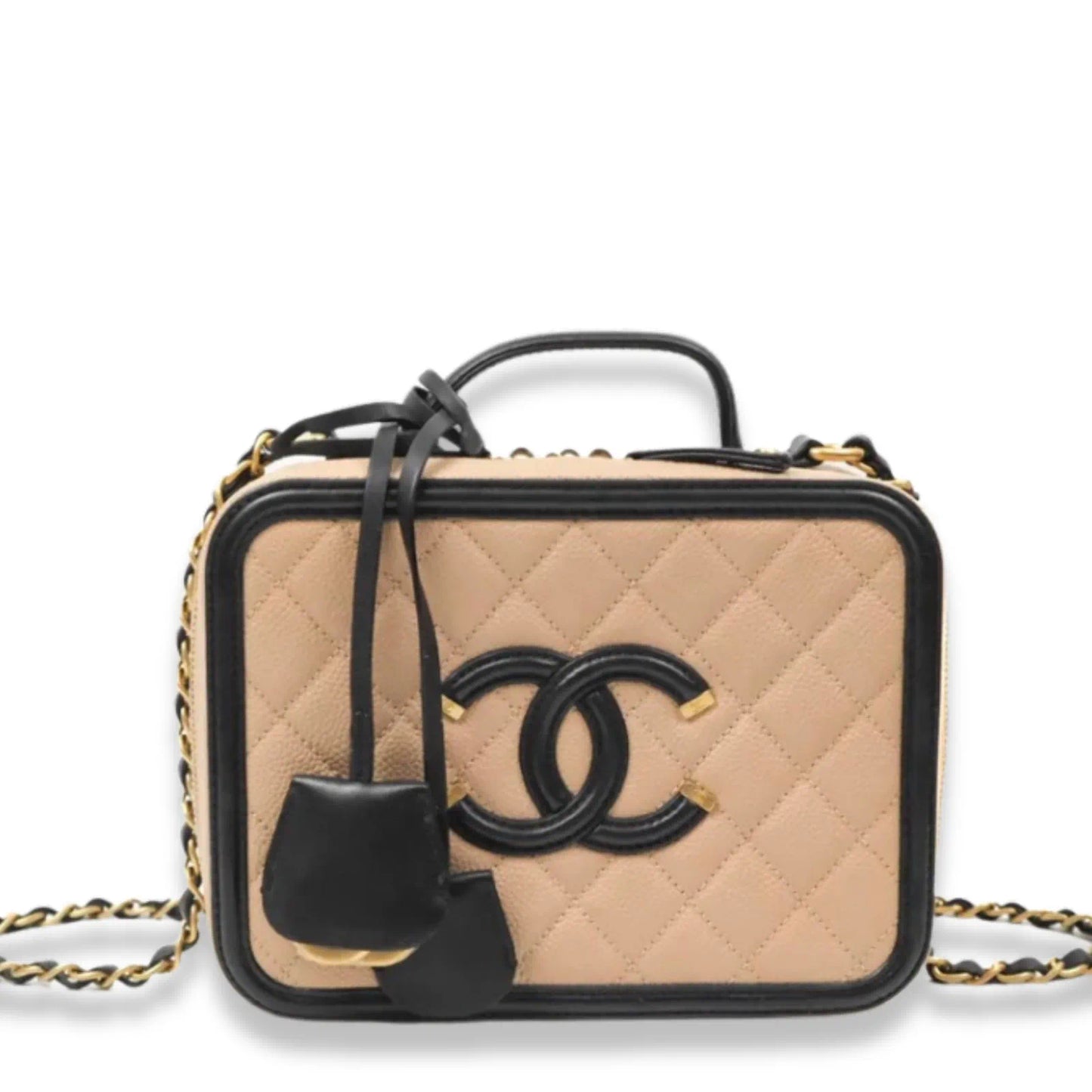 CHANEL BEIGE LARGE VANITY BAG