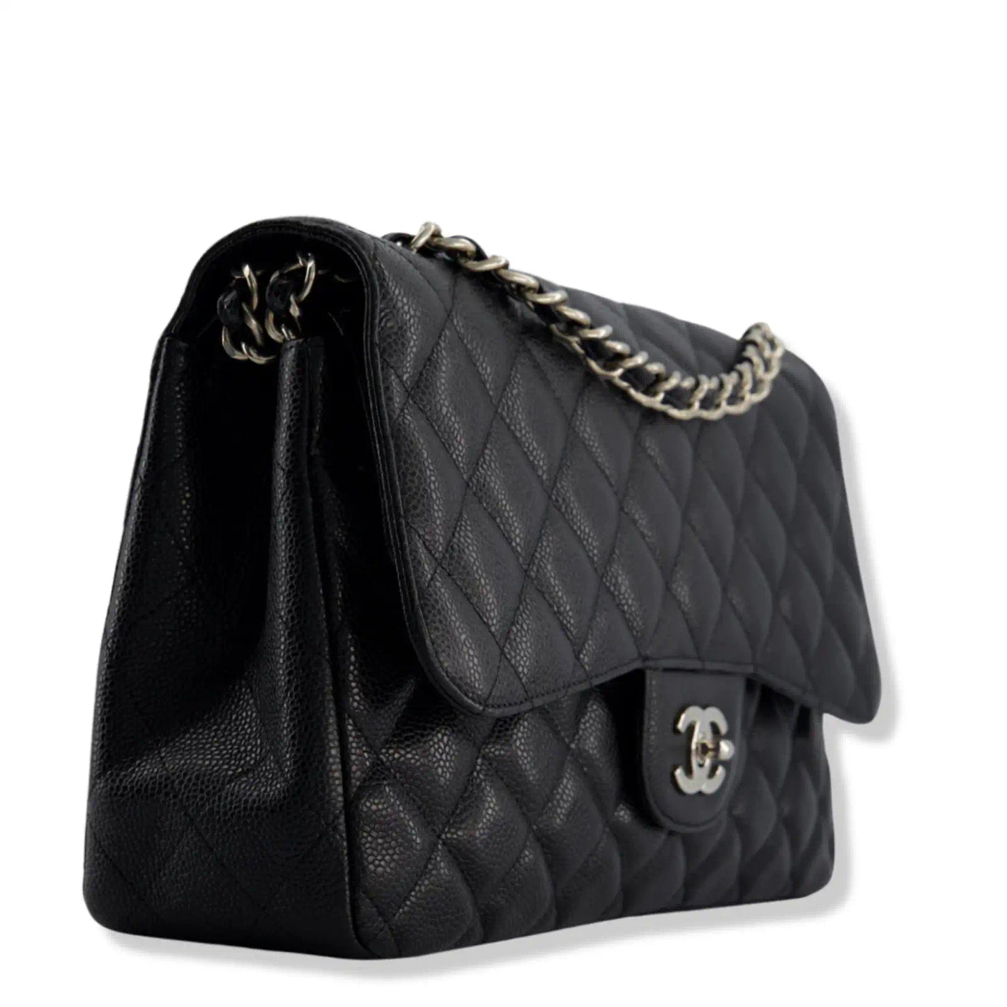 CHANEL BLACK JUMBO CLASSIC FLAP BAG