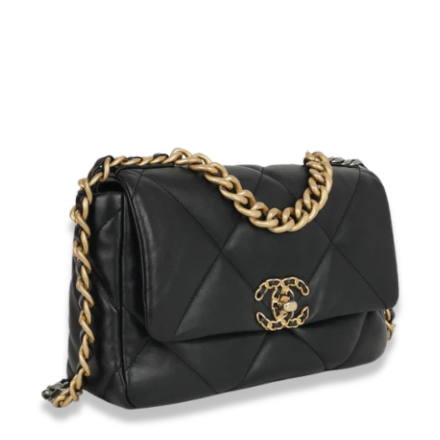 CHANEL BLACK SMALL 19 FLAP BAG