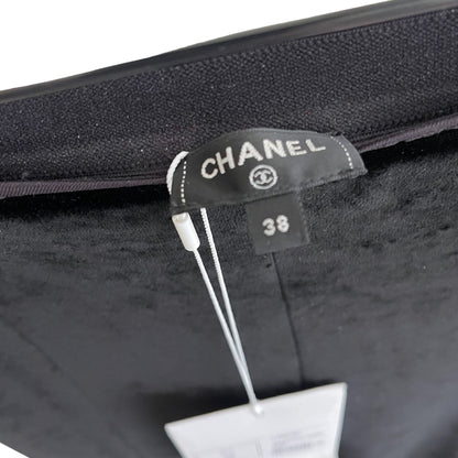CHANEL BLACK VELVET LACES LEGGINS