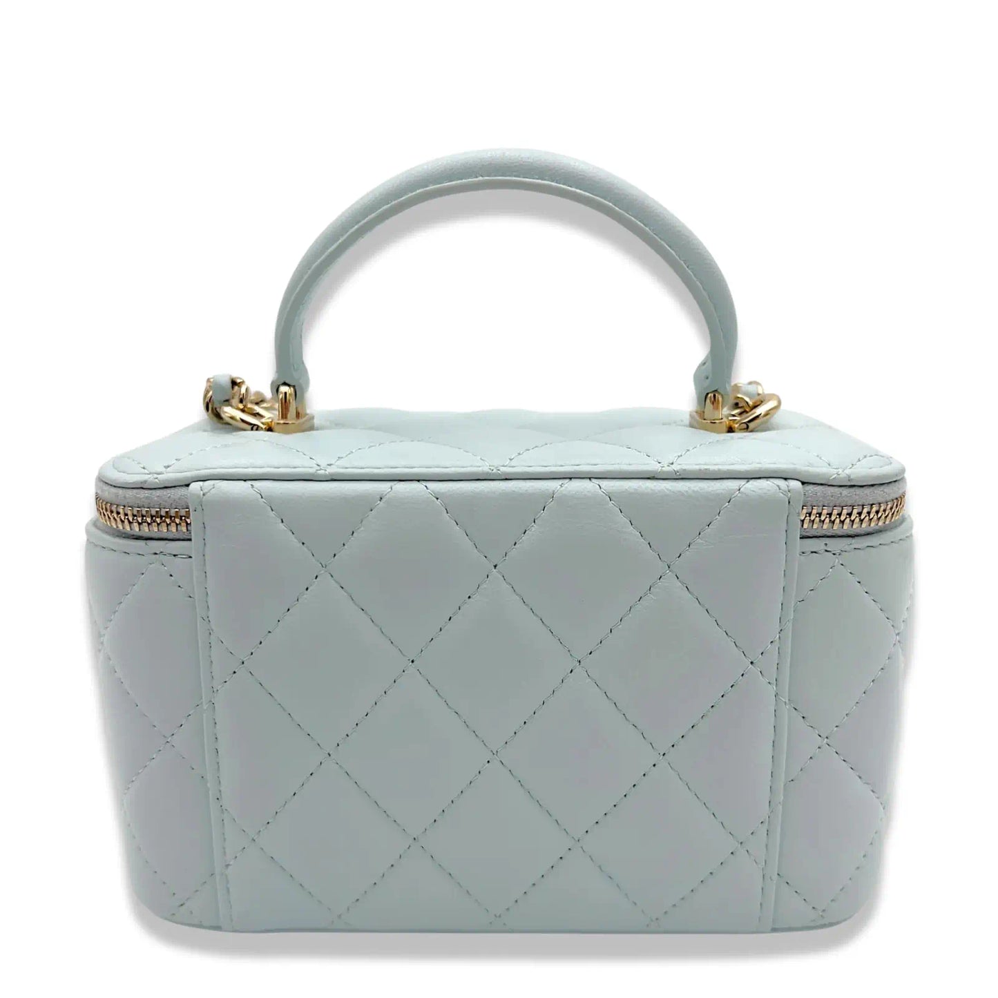 CHANEL BLUE VANITY BAG