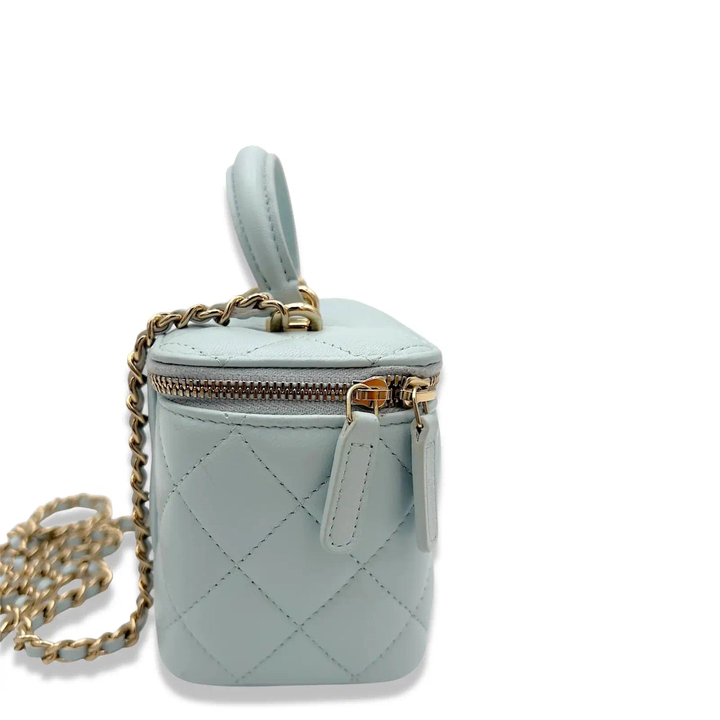 CHANEL BLUE VANITY BAG