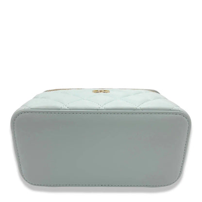 CHANEL BLUE VANITY BAG