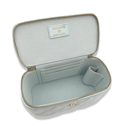CHANEL BLUE VANITY BAG