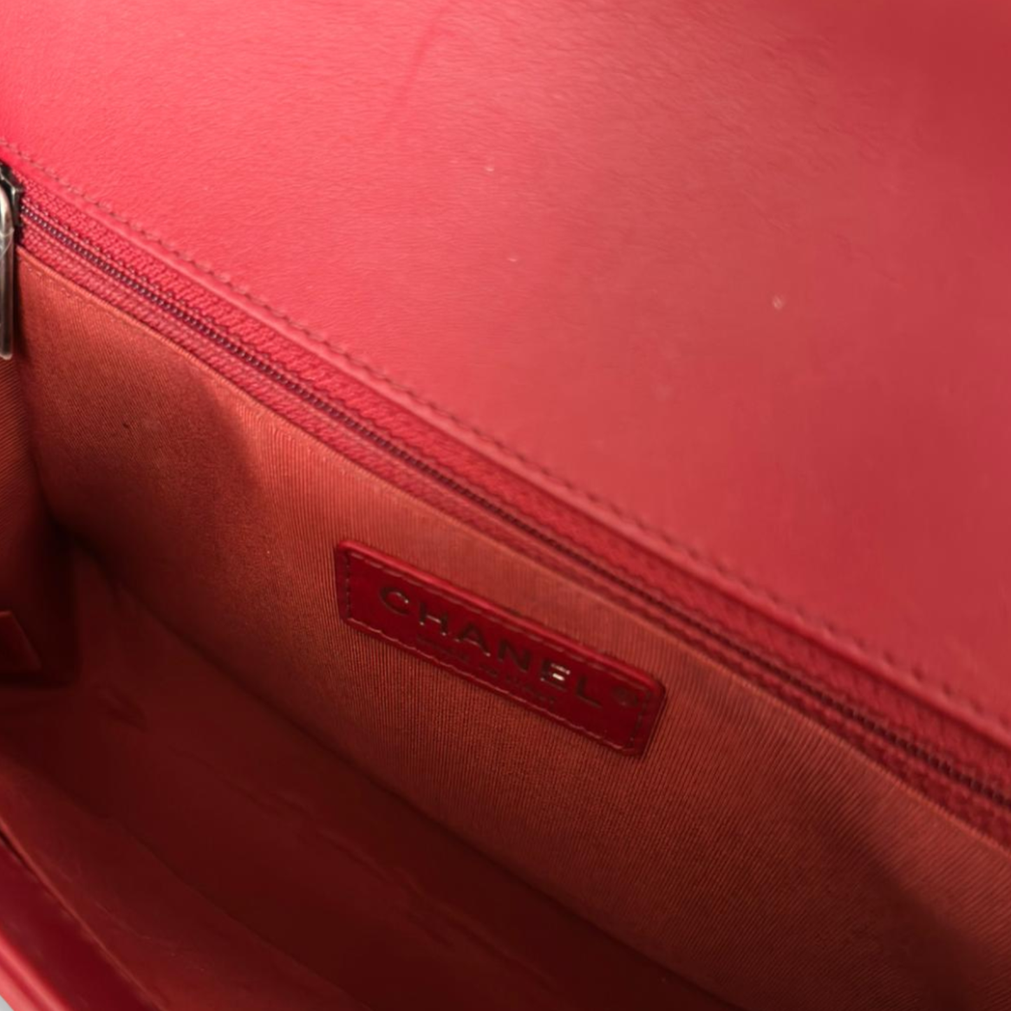 CHANEL RED BOY LARGE FLAP BAG