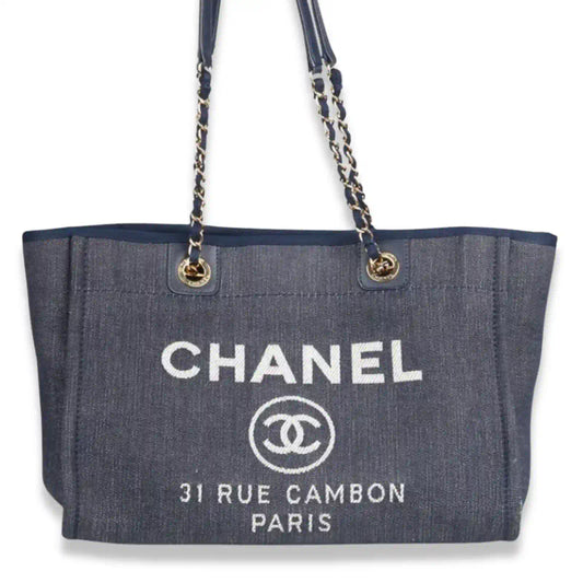 CHANEL DENIM DEAUVILLE BAG