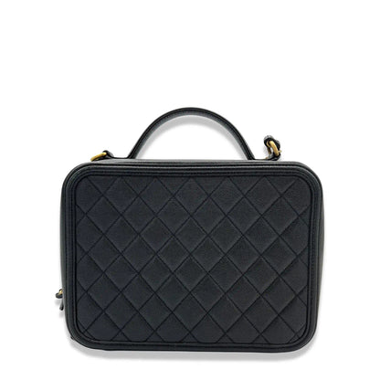 CHANEL BLACK LARGE VANITY BAG
